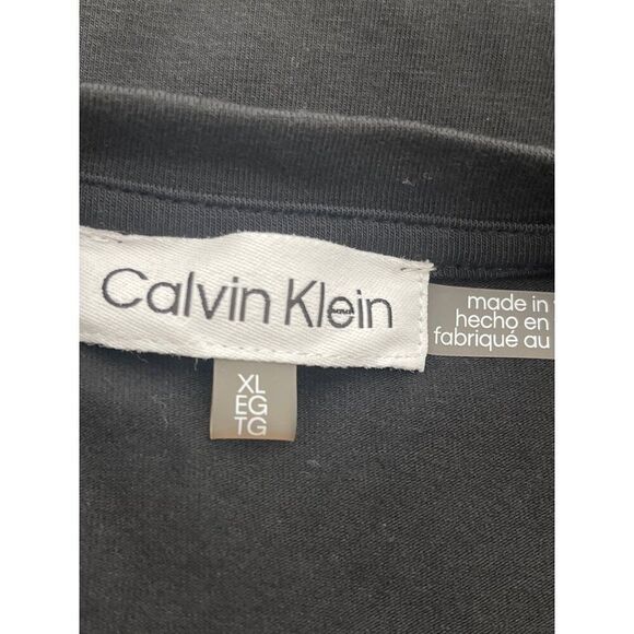 Calvin Klein Women Black Crew Neck Short Sleeve T-Shirt Size XL - Picture 9 of 9